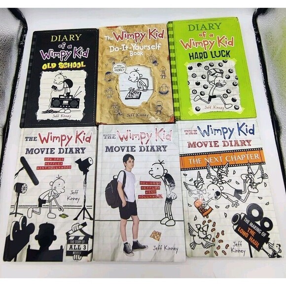 Diary Of A Wimpy Kid Lot Of 6 Books by Jeff Kinney Hardcover Movie Book Bundle - Picture 7 of 16